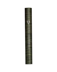 Aluminum  Mezuzah 3D Shin 7cm - Green Stripes