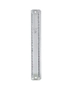 Plastic Mezuzah Lucid Silver Stones 12cm