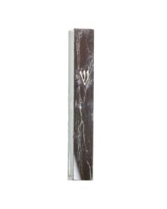 Glass Mezuzah 12 Cm Black