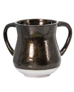 Aluminum Washing Cup with Sparkling Dark Green & Black