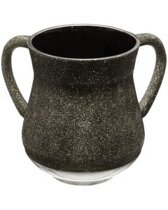 Aluminum Washing Cup  - In Green - Gray Glitter Coating