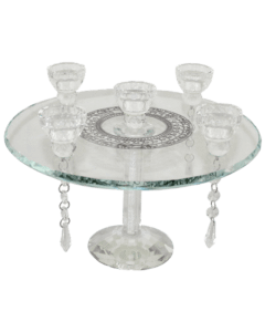 Candelabra Round 5 Branch Crystal