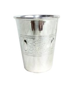 925 Silver Coated Kiddush Cup Oval Belt