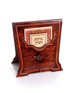 Leather Bencher Holder Standing With 6 Benchers - Cognac (New)