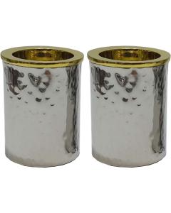 Candlestick Stainless Steel with gold rim