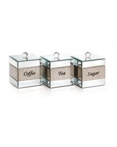 Mirror Tea Coffee Sugar Holder gold powder print
