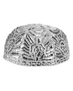 Silver Atarah Yarmulka