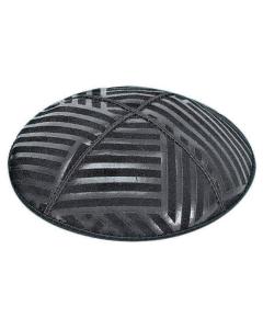 Angle Stripes Embossed Kippah - Dozen