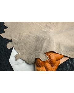 Taupe Flower Embroidered Challa Cover