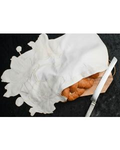 Ivory Flower Embroidered Challa Cover