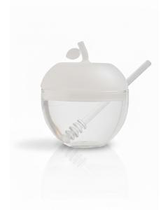 Large honey Dish White/Clear