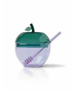 Large honey dish Teal/ Lavender