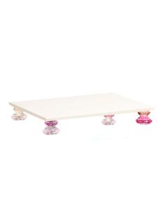 White/ Pink Diamond Stack Crystal Tray