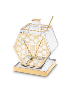 Acrilic Honey Dish, 13 cm - Gold