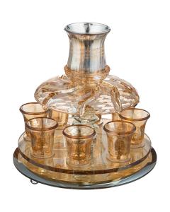 Crystal Wine Fountain 33*25 cm with 8 Small Cups