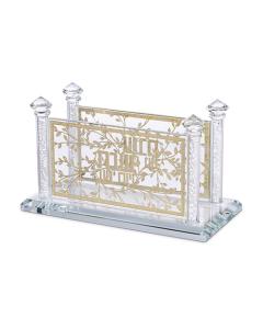 Crystal Napkin Holder with Metal Plate 8*17