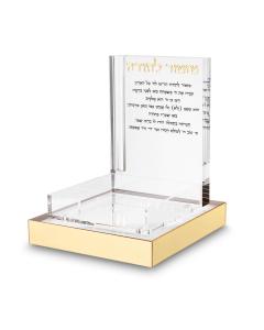 Stand Perspex for "Memo" Paper 12x12.5 cm - Gold