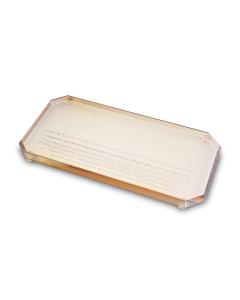 Crystal Tray for Candle Holders 36x18 cm - Gold