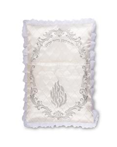 Elegant Satin Bris Pillow "Elijah's Chair" with Embroidery
