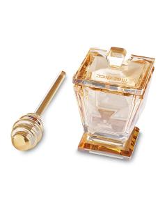 Crystal Honey Dish 10x6 cm - Gold