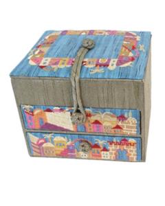 Embroidered Jewelry Box - Jerusalem Gold