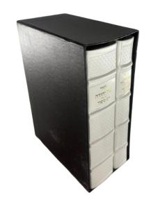 Machzor Orot Leather Antique 2 Volume open Slipcase Set White 2026