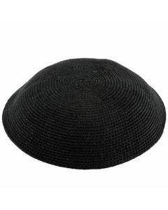 Black Knit Kippah 22 cm