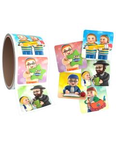 Mitzvah Kinder Boy School Sticker Roll