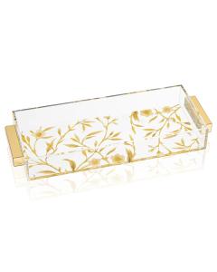 Floral Bird Bread / Towel Tray