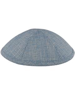 Light Blue Burlap Kippah Dozen