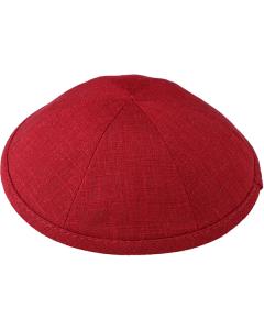 Burgundy Linen Kippah (Sold by Dozen)