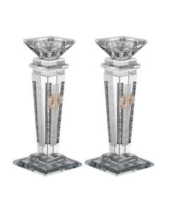 Set Of Crystal Candlesticks