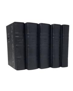 Artscroll Hebrew English Machzorim 5 Volume Slipcased Set Yom Tov Holiday Design Faux Leather Pocket Size Black Ashkenaz