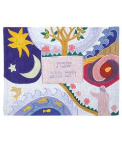 Raw Silk Appliqued Challa Cover - The Creation