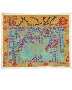 Hand Embroidered Challa Cover - Mosaic