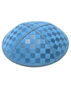 Checker - Suede Embossed Kippot - Dozen