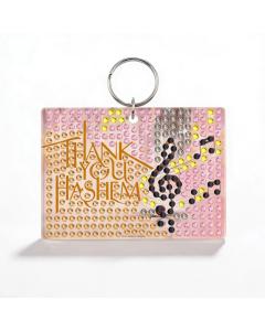 Diamond Art Thank You Hashem Keychain