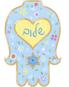 Caspi Acrylic Car Mezuzah - Hamsa (Shalom)