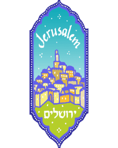 Caspi Acrylic Car Mezuzah - Jerusalem