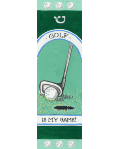 Caspi Acrylic Car Mezuzah - Golf Is My Game!