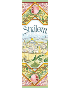 Caspi Acrylic Car Mezuzah - Shalom (Jerusalem - Morning)