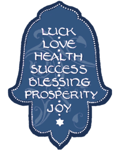 Caspi Acrylic Car Mezuzah - Hamsa (Blessings)