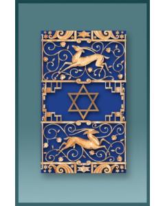 Caspi Acrylic Car Mezuzah - BLUE GAZELLE
