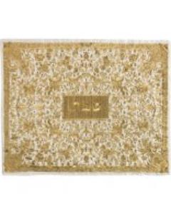 Full Embroidered Challah Cover - Oriental in Gold