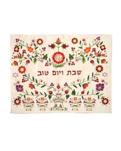 Machine Embroidered Challa Cover - Flowers Heart