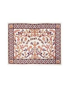 Machine Embroidered Challa Cover - Paper Cut in Maroon