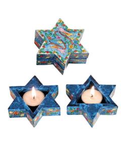 Star of David Shabbat Candlesticks - Oriental