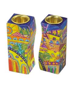 Fitted Shabbat Candlesticks - Jerusalem Oriental