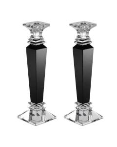 Set Of Crystal Candlesticks