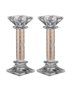Set Of Crystal Candlesticks